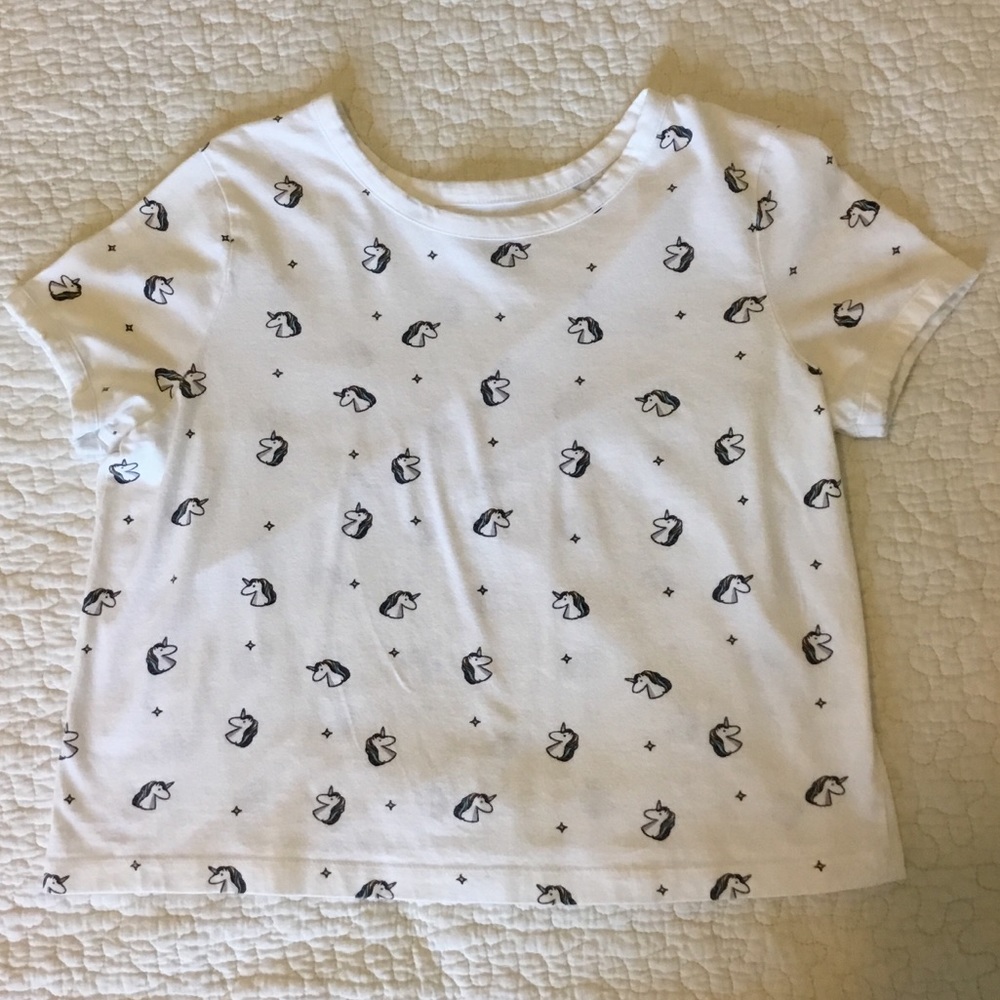 White Shirt with Unicorns